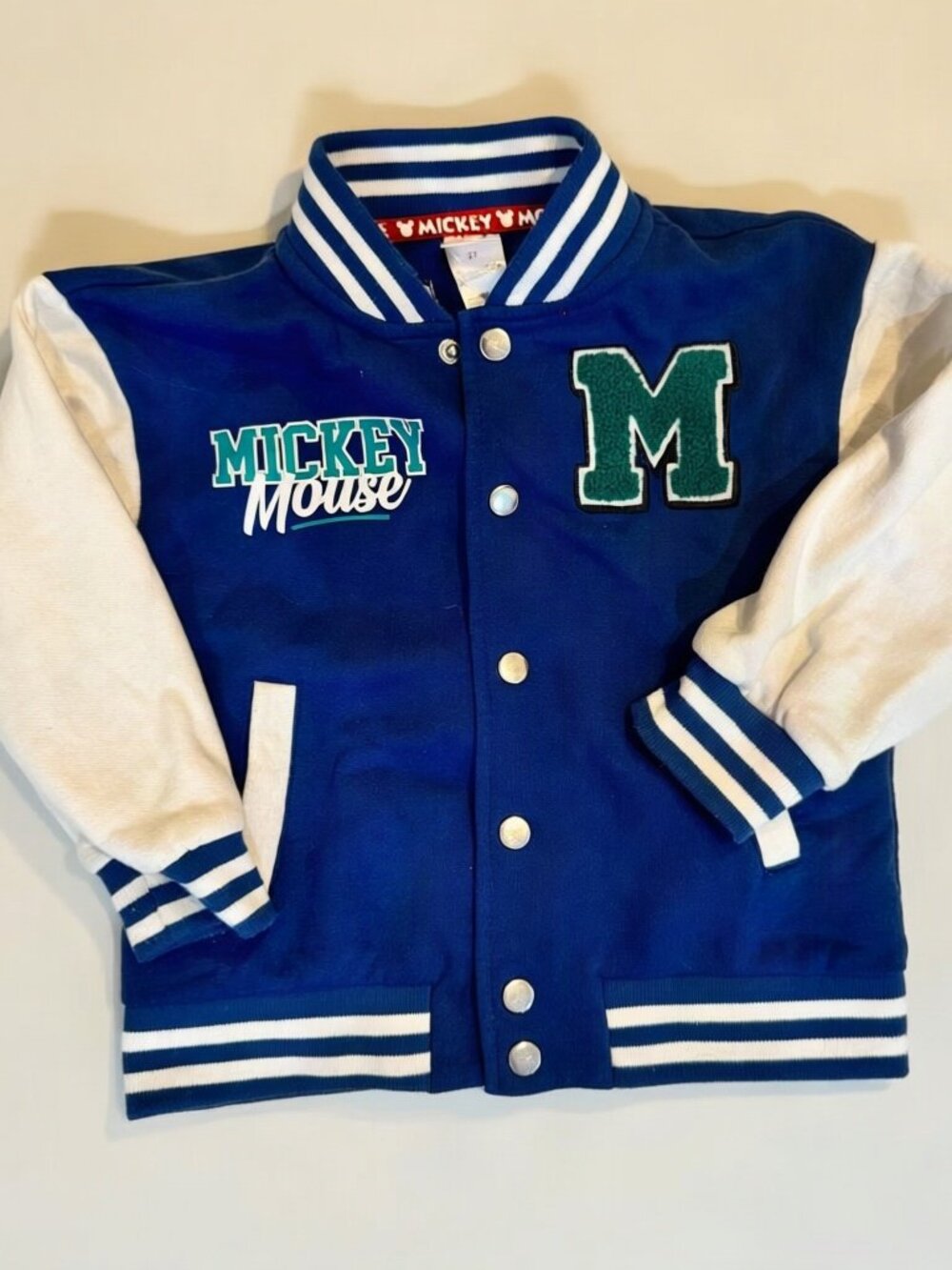 Disney Mickey Mouse Varsity Bomber Jacket 3T